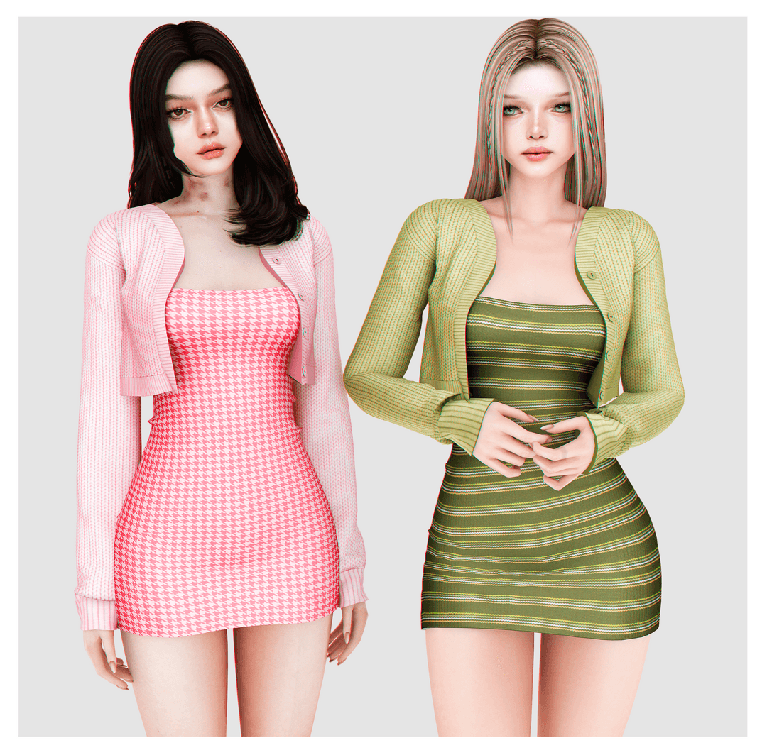 Платье Selena Dress With Mini Cardigan